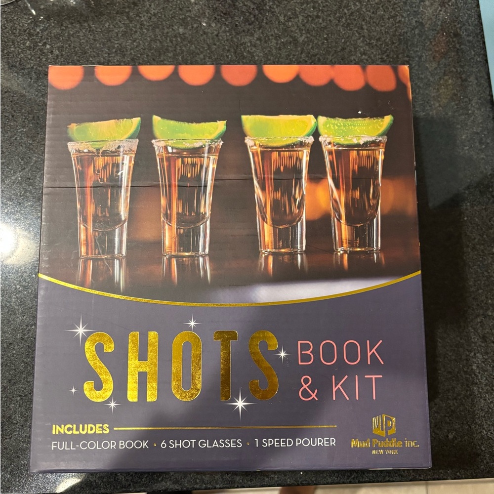 Shots Book & Kit with Glasses